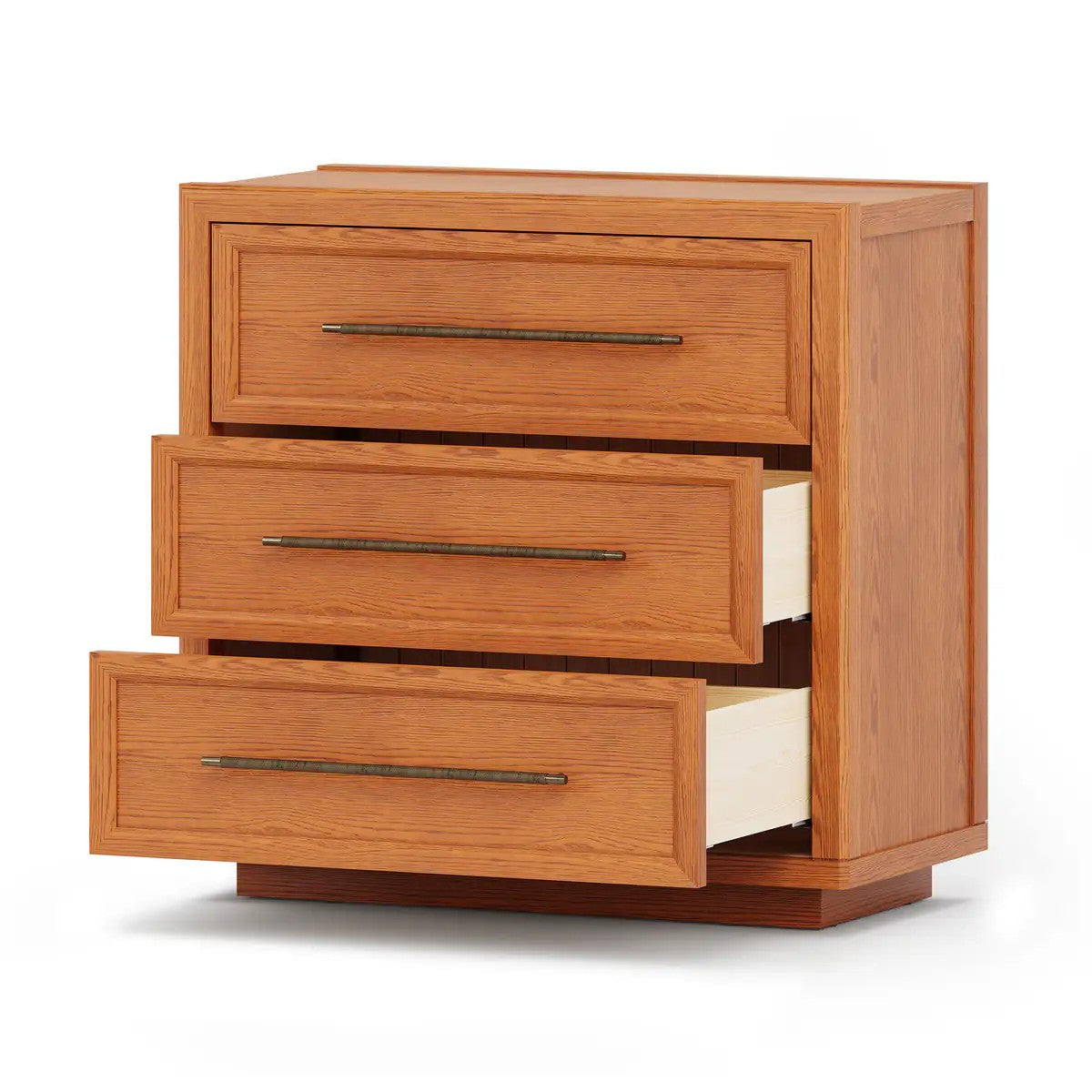 Mara Solid Wood 3  Drawers Storage Cabinet For Living Room & Dining Room