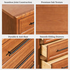 Mara Solid Wood 3  Drawers Storage Cabinet For Living Room & Dining Room