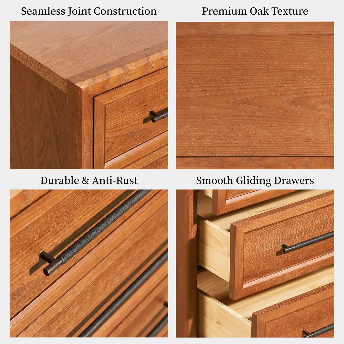 Mara Solid Wood 3  Drawers Storage Cabinet For Living Room & Dining Room
