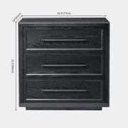 Mara Solid Wood 3  Drawers Storage Cabinet For Living Room & Dining Room