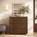Mara Solid Wood 3  Drawers Storage Cabinet For Living Room & Dining Room