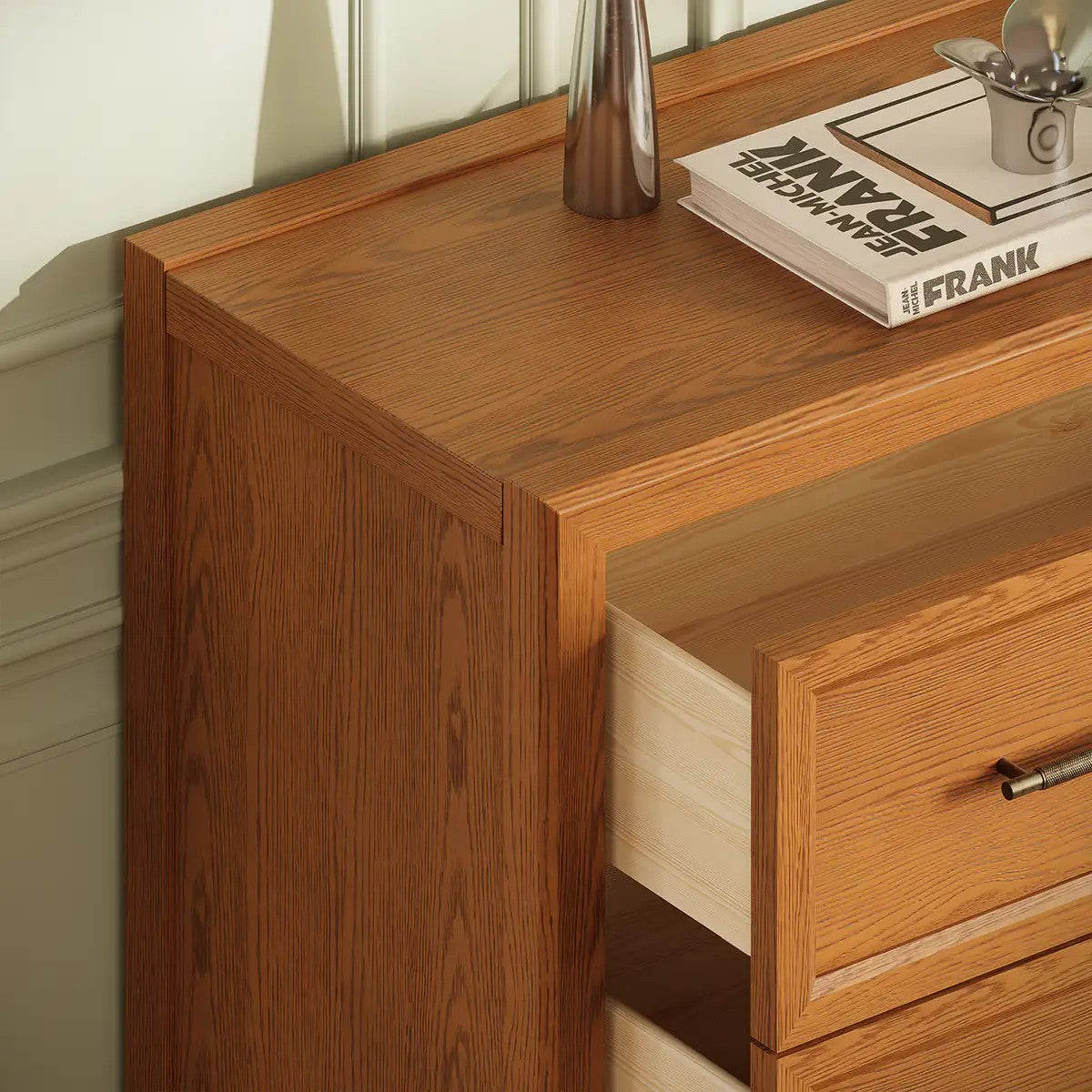 Mara Solid Wood 3  Drawers Storage Cabinet For Living Room & Dining Room