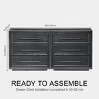 Mara Solid Wood 9 Drawers Storage Cabinet For Living Room