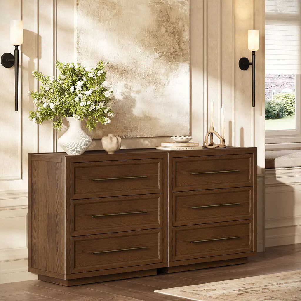 Mara Solid Wood 6 Drawers Storage Cabinet For Living Room