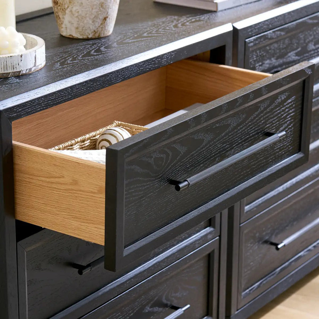 Mara Solid Wood 6 Drawers Storage Cabinet For Living Room