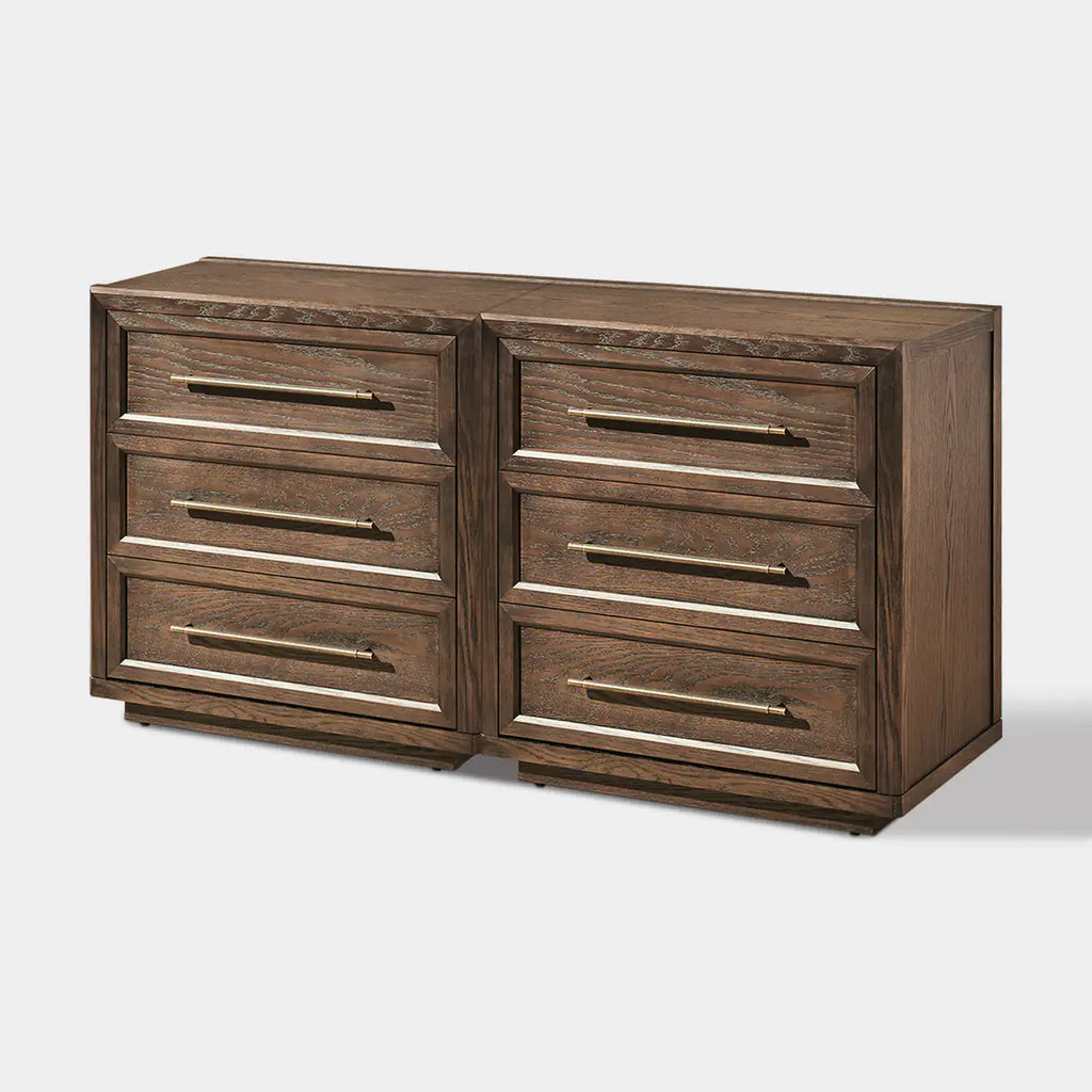 Mara Solid Wood 6 Drawers Storage Cabinet For Living Room