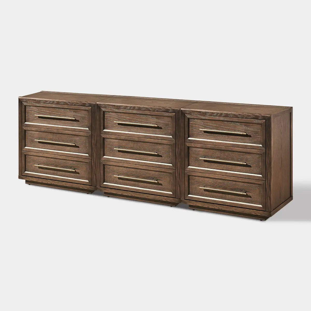 Mara Solid Wood 9 Drawers Storage Cabinet For Living Room