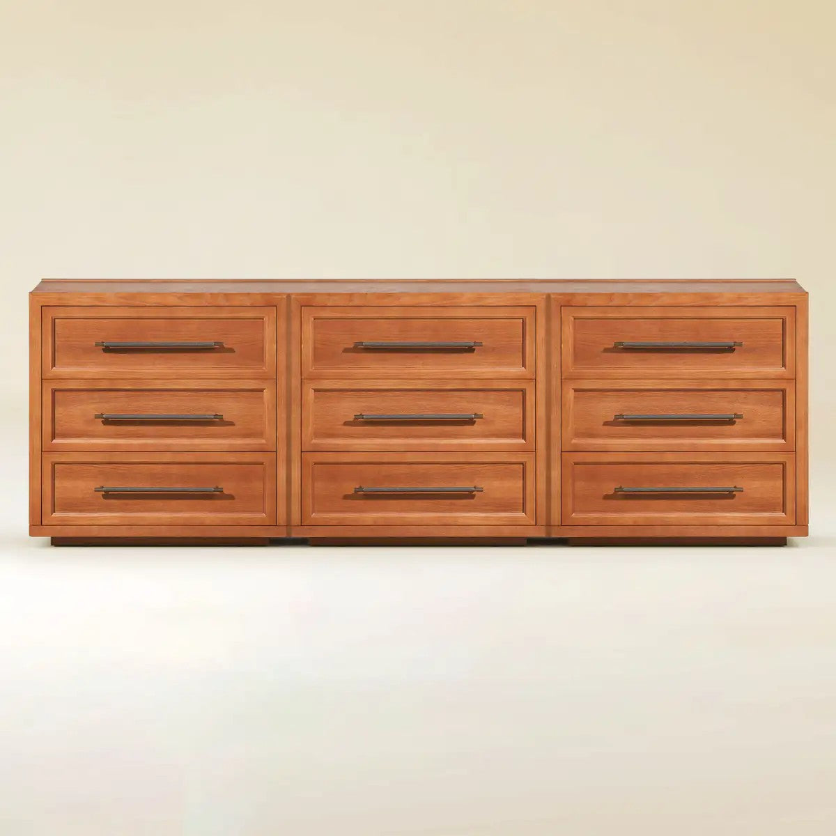 Mara Solid Wood 9 Drawers Storage Cabinet For Living Room