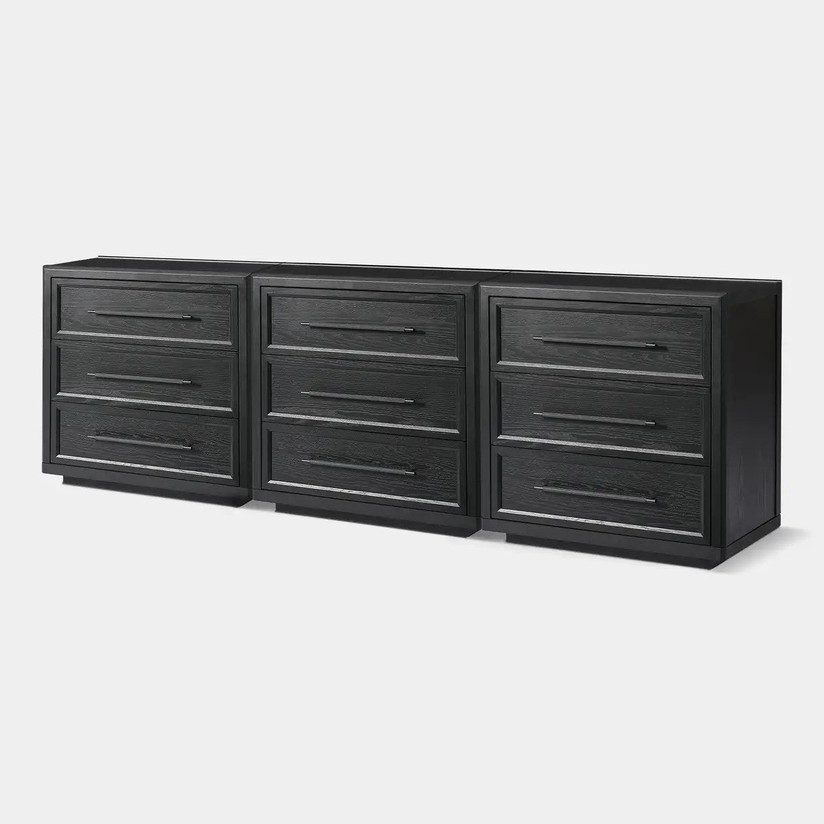 Mara Solid Wood 9 Drawers Storage Cabinet For Living Room