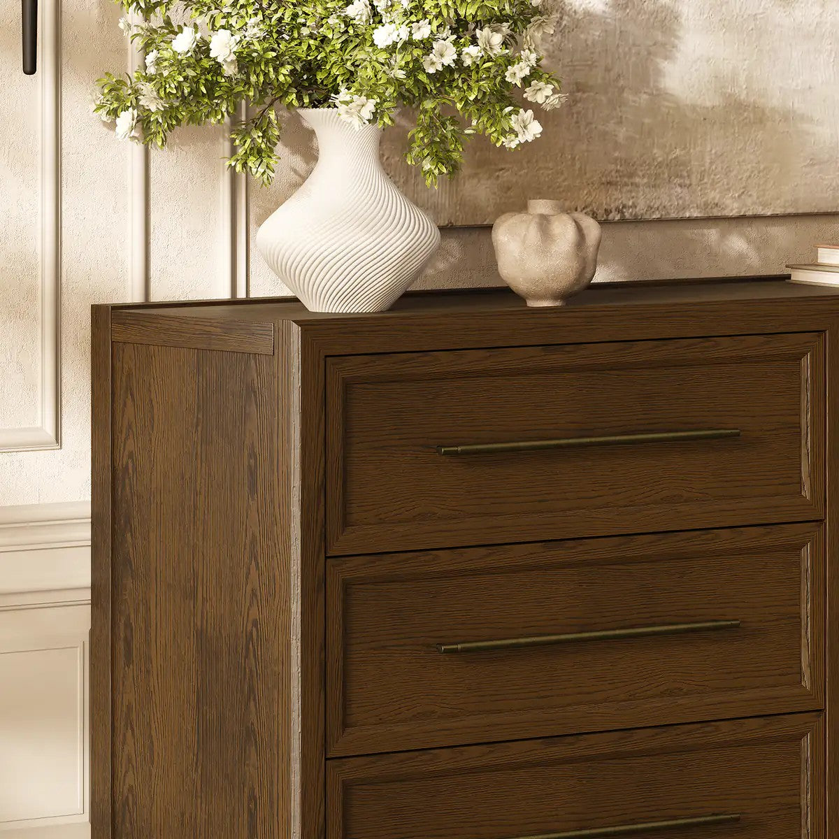Mara Solid Wood 12 Drawers Storage Cabinet for Living Room & Dining Room