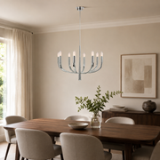 Elvira Curved Alabaster Tip Chandelier 40“D 48”D