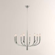 Elvira Curved Alabaster Tip Chandelier 40“D 48”D