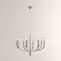 Elvira Curved Alabaster Tip Chandelier 40“D 48”D