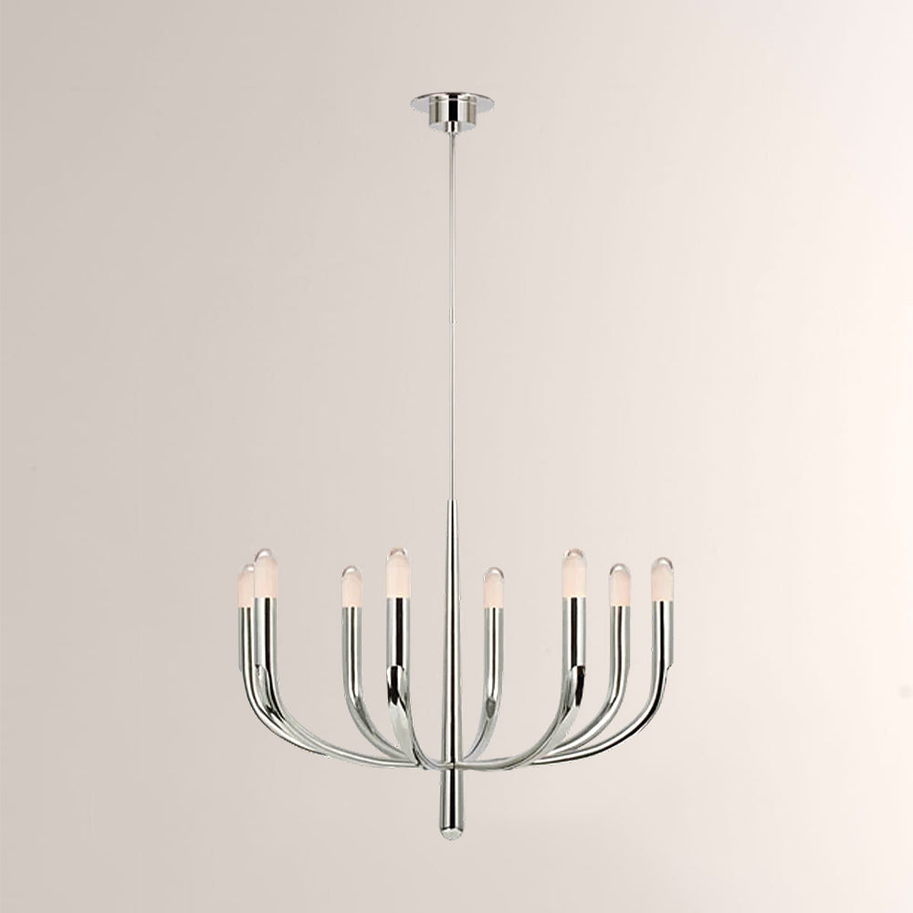 Elvira Curved Alabaster Tip Chandelier 40“D 48”D