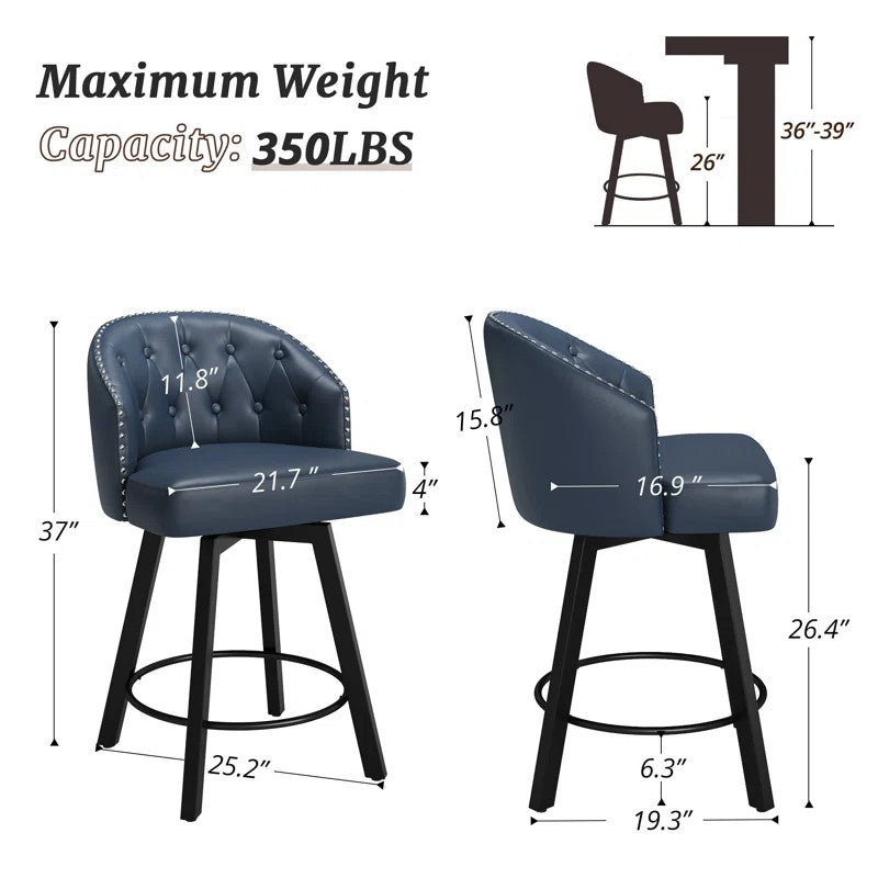 Bronson Swivel Bar Stool For Kitchen & Living Room