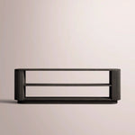 Ethoria Low Console Table — BLACK OAK / 84
