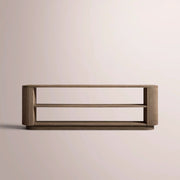 Ethoria Low Console Table — BROWN OAK / 72