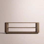 Ethoria Low Console Table — BROWN OAK / 84