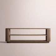 Ethoria Low Console Table — BROWN OAK / 96