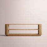 Ethoria Low Console Table — NATURAL OAK / 84