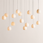 Ewen Natural Alabaster Rectangular Chandelier 48“W 54”W
