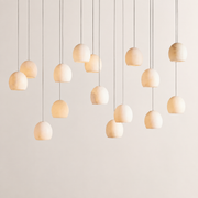 Ewen Natural Alabaster Rectangular Chandelier 48“W 54”W