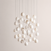 Ewen Natural Alabaster Round Chandelier 48