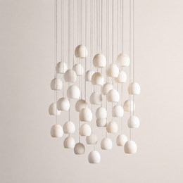 Ewen Natural Alabaster Round Chandelier 48