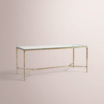 Caloria Glass Desk — FORGED BRASS