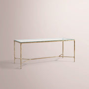 Caloria Glass Desk — FORGED BRASS