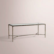 Caloria Glass Desk — FORGED BRONZE