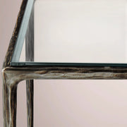Caloria Glass Desk — FORGED BRONZE
