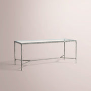 Caloria Glass Desk — FORGED PEWTER