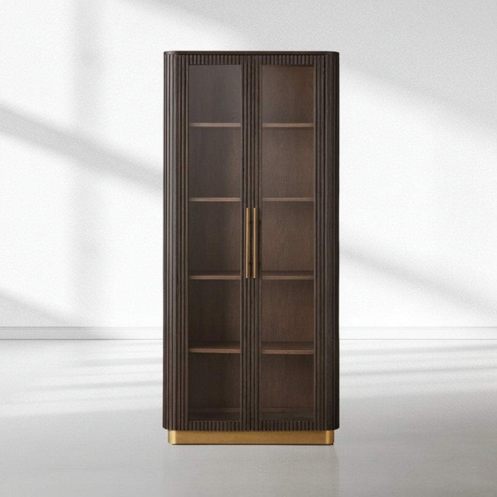 Finnegan Glass Tall Cabinet 80"H