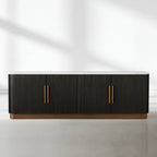 Finnegan Fluted Media Console 80”W 94“W