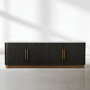 Finnegan Fluted Media Console 80”W 94“W