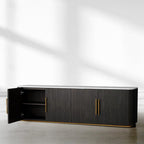 Finnegan Fluted Media Console 80”W 94“W