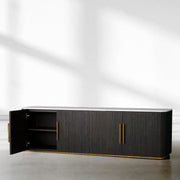 Finnegan Fluted Media Console 80”W 94“W