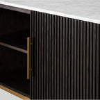 Finnegan Fluted Media Console 80”W 94“W
