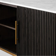 Finnegan Fluted Media Console 80”W 94“W