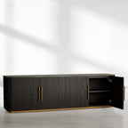 Finnegan Fluted Media Console 80”W 94“W