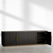 Finnegan Fluted Media Console 80”W 94“W
