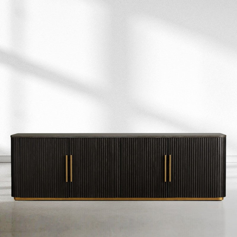 Finnegan Fluted Media Console 80”W 94“W