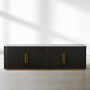 Finnegan Fluted Media Console 80”W 94“W