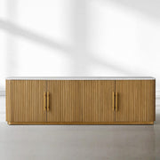 Finnegan Fluted Media Console 80”W 94“W