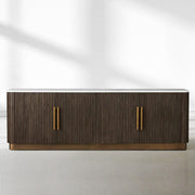 Finnegan Fluted Media Console 80”W 94“W