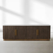 Finnegan Fluted Media Console 80”W 94“W