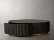 Finnegan Round Storage Coffee Table 42“D 54”D