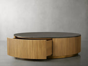 Finnegan Round Storage Coffee Table 42“D 54”D