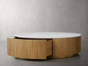 Finnegan Round Storage Coffee Table 42“D 54”D